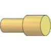 ICT spring contact with probe, flathead, Ø 4 mm, travel  5.5 mm, pitch 4 mm, L 34.5 mm, 1040-F-1.5N-AU-4.0