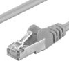 Patch cable, RJ45 plug, straight to RJ45 plug, straight, Cat 5e, SF/UTP, PVC, 250 mm, gray, 95206