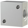 T connector, L 40 mm, 12 bar, aluminum, for pipe systems, 129677