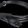 92.232.3000.1 Connection lead, 3-pin, plug-socket, 3 m, black, 1.5mm²