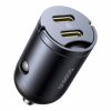 Ładowarka Samochodowa USB Baseus Tiny Star 30W, 2 x USB-C, Czarna