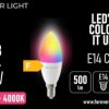 Żarówka LED RGB + NEUTRAL WHITE E14 C37 5W 500lm 4000K klasa F Forever Light
