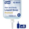 Tork 420601 Hair & Body Liquid Soap 1L 6-Pack Unisex Mild Formula