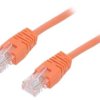 Patch cord U/UTP, Cat 5e, RJ45 wtyk z obu stron, linka, CCA, PVC PP12-0.25M/O