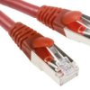 Kabel kategorii 6, Czerwony, Wtyk RJ45/męski RJ45dł.: 500mm, mat. koszulki: LSZH