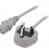 SN23-3/10/1GY Kabel: 3x1mm2, BS 1363 (G) wtyk,IEC C13 żeński, 1m, 3A