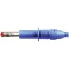 Stäubli 669584-23 X-GL-438 plug straight 4 mm pin blue 600V CAT II safe
