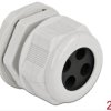 60384 Cable Gland PG29 for round cable with 4 cable entries gy 2 pcs