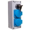 Kaseta sterownicza z przyciskiem SP22-SAA i z dwoma gniazdkami VZ16 230V SP22K4VZ1601-1