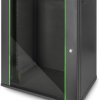 Wall enclosure, 16 U, (H x W x D) 789 x 600 x 450 mm, IP20, sheet steel, black, DN-19 16-U-EC-SW