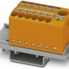 Distribution block, push-in connection, 0.14-4.0 mm², 13 pole, 24 A, 8 kV, orange, 3273106