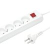 Przedłużacz z wyłącznikiem 4-gniazda b/u 10A 1,5m /OMY 2x1/ biały PS-460WS T-105910