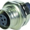 Socket, 5 pole, solder cup, screw locking, straight, 21033412531
