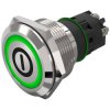 EAO 82-6152.2134.B001 22mm Illum PB St.Steel Flush Screw Maint Ring Grn 24VAC/DC