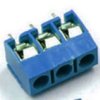 Blok terminal voor printmontage 3 blauw 5mm