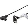 LogiLink CP134 Power Cable Europlug to IEC C7 Angled 0.75m Black