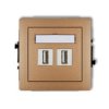 Deco Gniazdo Podwójne 2Xusb-Aa 3.0 Złoty Metalik 8Dgusb-6