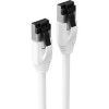 Patch cable, RJ45 plug, straight to RJ45 plug, straight, Cat 8.1, F/FTP, LSZH, 0.5 m, white, BS08-41016