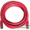 Patchcord S/FTP miedziany kat.6 (klasa E) linka czerwony dł.7.5m kabel ekranowa