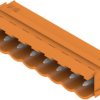 Pin header, 8 pole, pitch 5 mm, angled, orange, 1580920000
