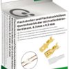 Cable connector assortment, faston plugs and sleeves 6.3 x 0.5 /1.5 to 2.5 mm², 100 pieces, 1908C187