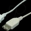 CU0011 USB 2.0 cable, USB-A/M to USB-A/F, grey, 3 m