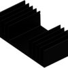 Extruded heatsink, (L x W x H) 50 x 97 x 25 mm, 2.8 to 1.3 K/W, black anodized, 10018856
