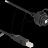 88011 USB 2.0 cable, B male to B female, flush mount, IP68, 1 m