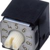Encoding rotary switch, 10 pole, BCD, angled, 100 mA/5 VDC, SA-7111A