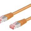Patch cord S/FTP 6 linka Cu LSZH pomarańczowy 10m 28AWG 93469