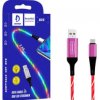 KABEL USB TYP-C 1M DENMEN LED STREMER