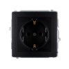 DECO Gniazdo pojedyncze z/u SCHUKO czarny mat 12DGP-1sp