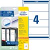 L4761-25 Lever arch filing labels, short, wide 192 x 61 mm