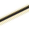 Pin header, 28 pole, pitch 2.54 mm, angled, black, MK5128G
