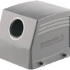 Grommet housing, size B32, die-cast aluminum, PG29, angled, cross bow locking, IP65, 1666840000