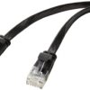 kabel ze złączem męskim LAN, RJ45 Renkforce RF-5771530, 1 szt., RJ45, CAT 6, U/UTP, 0.50 m, czarny