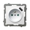 AS Gniazdo pojedyncze z uziemieniem z przesłonami i łądowarką USB 5V/2.1A białe GP-1GZPUSB/m/00 OSPEL