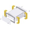 Fischer Elektronik 10035341 FR 55 Aluminium Tube Housing Ecru/Yellow