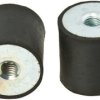 Podstawka antywibracyjna M10 średnica 40mm wysokość całkowita 35mm Cylinder żeński-żeński