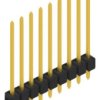 Pin header, 9 pole, pitch 2.54 mm, straight, black, 10048757
