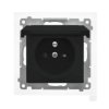 SIMON 55 Gniazdo pojedyncze z uziemieniem szybkozłącza IP44 bez uszczelki klapka w kolorze czarny mat TGZ1BCUZ.01/149 KONTAKT SI