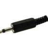 Wtyk; jack 3,5; SM35K; mono; proste; plastik; czarny; na przewód; lutowany; Goobay; RoHS