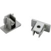 SLV 143132 High-Voltage Rail End Piece Set, 1-Phase, Silver-Grey