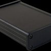 Aluminum enclosure, (L x W x H) 120 x 84 x 28 mm, black (RAL 9005), IP65, 1457J1201BK