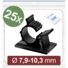 Quadrios 24CA450 Self-adhesive Cable Clip Black Ø 7.9-10.3 mm 25 pcs
