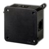 Puszka hermetyczna 12PHS-5 bez złączek czarna 100x100mm IP44 12PHS-5 KARLIK