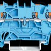 2201-1304 3-conductor through terminal block , 1.5 mm², blue