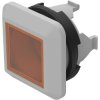 Pushbutton, 18.8 x 18.8 mm, illuminable, groping, waistband square, clear, front ring black, 92-343.700