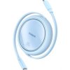 Kabel wysuwany Baseus Free2Draw Mini USB-C - USB-C 100W 1m - niebieski