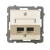 AS Obudowa gniazda komputerowego podwójne skośnego ecru GPK-2GS/p/27 OSPEL